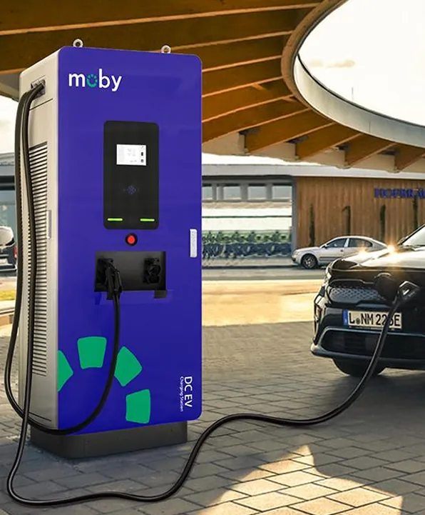 Estação de recarga para veículos elétricos em posto